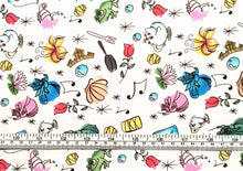 Load image into Gallery viewer, Princess Icon Toss 73936 - White Fabric - 1/2 Meter - Cotton Fabric
