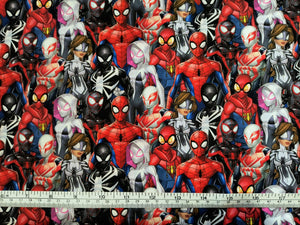 Spiderman and Friends Digital 69717 - Multi Fabric - 1/2 Meter - Cotton Fabric