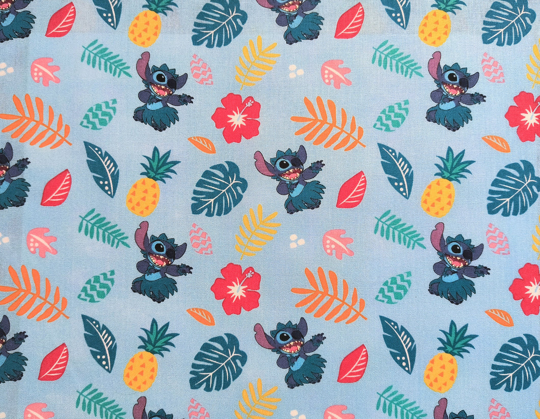 Stitch Hula 73292 - Light Blue Fabric - 1/2 Meter - Cotton Fabric