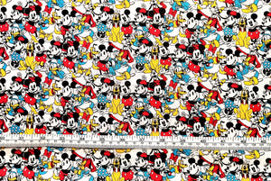 Mickey and Friends Sensational Snapshop - Multi Fabric - 1/2 Meter - Cotton Fabric
