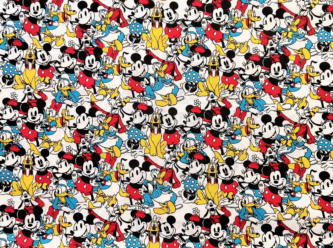 Mickey and Friends Sensational Snapshop - Multi Fabric - 1/2 Meter - Cotton Fabric