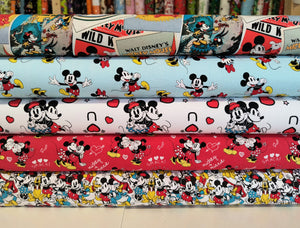 Mickey Retro 5 PCS Fat Quarter Bundle - Cotton Fabric