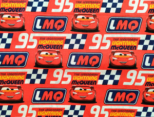 Cars - McQueen The Legend - Red Fabric - 1/2 Meter - Cotton Fabric