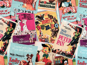 Classics Disney Posters Fabric - 1/2 Meter - Cotton Fabric