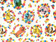 Pokemon 21306 White - Robert Kaufman - 1/2 Meter - Cotton Fabric