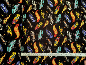 Hot Wheels - Made to Race - CD15300 Fabric - 1/2 Meter - Cotton Fabric