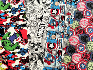Marvel Avengers 4 PCS Fat Quarter Bundle - Cotton Fabric