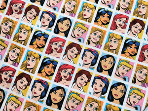 Princess Grid Face 73934- Multi Fabric - 1/2 Meter - Cotton Fabric