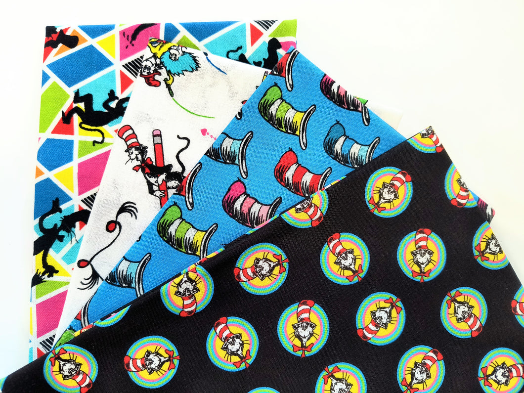 Dr. Seuss Express Yourself 4 PCS Fat Quarter Bundle - Cotton Fabric