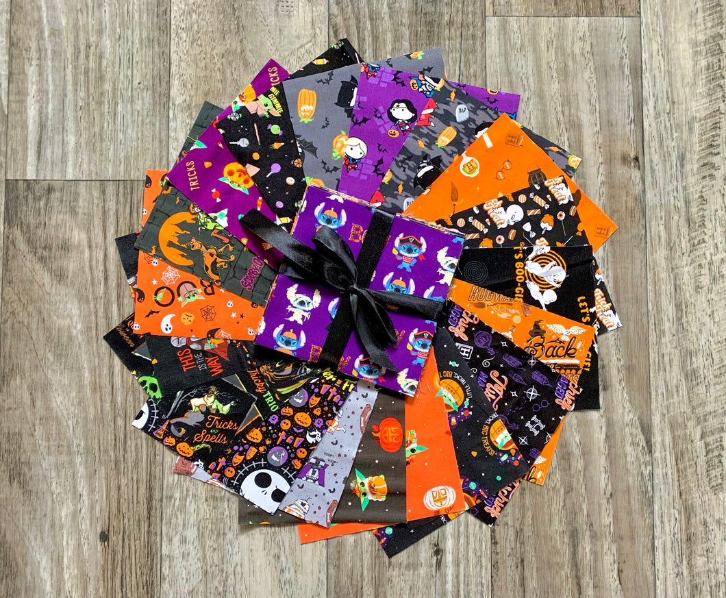 Halloween Characters #2 - 5” Squares - 20pcs - Cotton Fabric