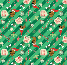 Charger l&#39;image dans la galerie, Character Winter Holiday IV Collection - Ruh-Roh Christmas - Green Fabric - 1/2 Meter - Cotton Fabric
