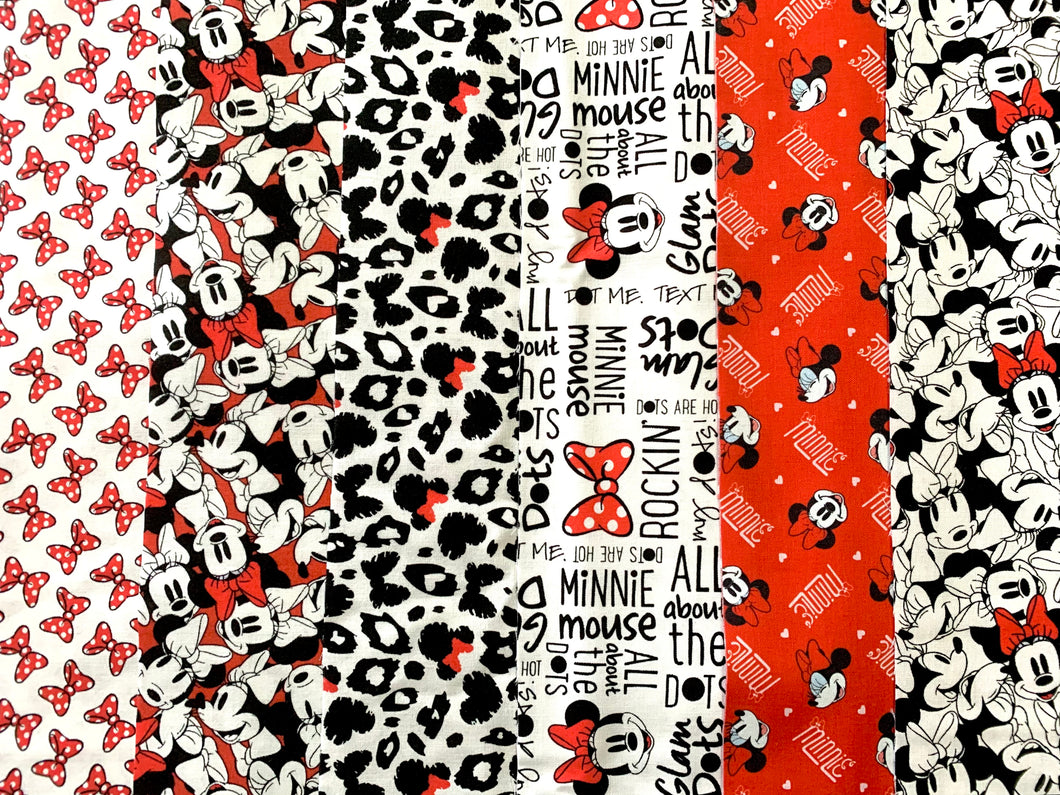Minnie 6PCS Fat Quarter Bundle - Cotton Fabric (Copy)