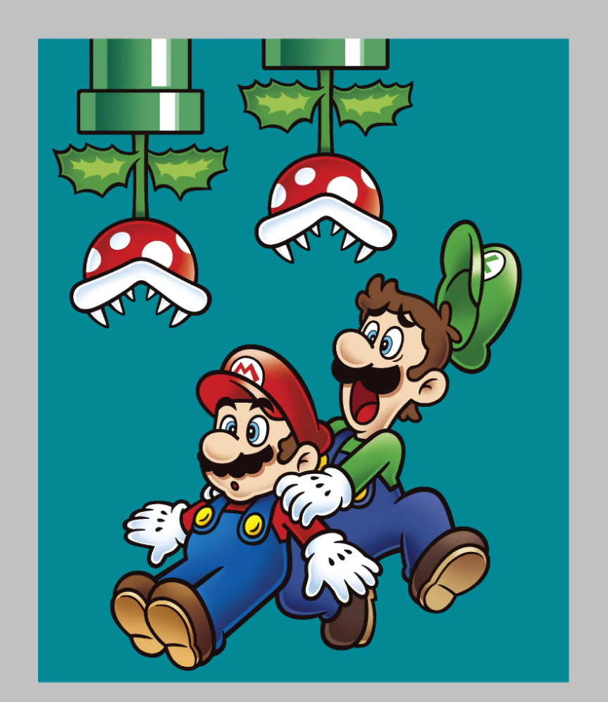Nintendo Mario and Luigi Panel - Cotton Fabric