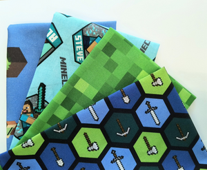 Minecraft II 4 PCS Fat Quarter Bundle - Cotton Fabric