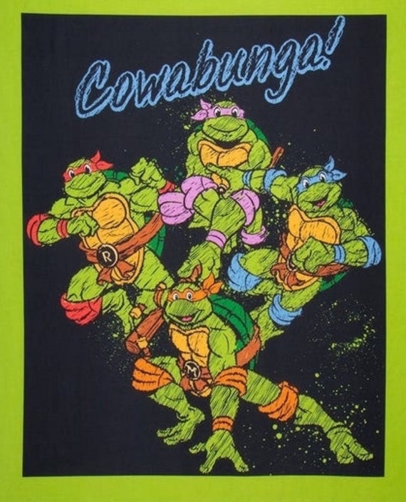 Ninja Turtles Cowabunga Panel - Cotton Fabric