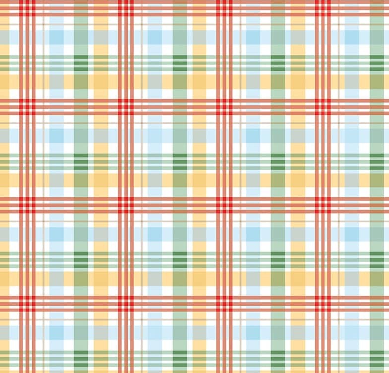 Winnie The Pooh Plaid C17005 - Multi Fabric - 1/2 Meter - Cotton Fabric
