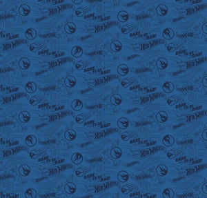 Hot Wheels C9753 Navy Fabric - 1/2 Meter - Cotton Fabric