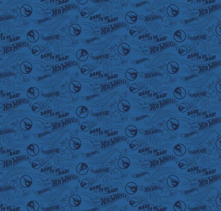 Hot Wheels C9753 Navy Fabric - 1/2 Meter - Cotton Fabric