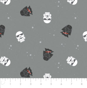 Character Nursery - Empire Dreams - Grey Fabric - 1/2 Meter - Cotton Fabric
