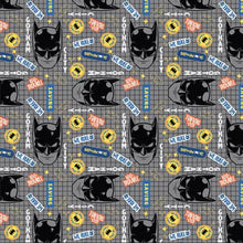 Load image into Gallery viewer, DC&#39;s Batman II Collection - Gotham City Gridlock - Grey Fabric - 1/2 Meter - Cotton Fabric

