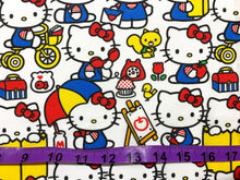 Load image into Gallery viewer, Hello Kitty at Play - White Fabric - 1/2 Meter - Cotton Fabric
