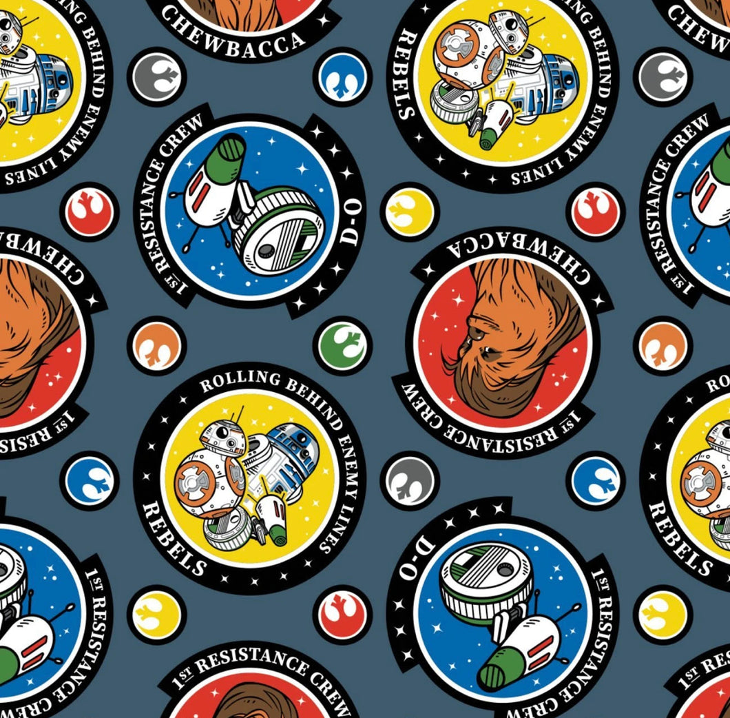 Star Wars IX Resistance Crew Fabric - 1/2 Meter - Cotton Fabric
