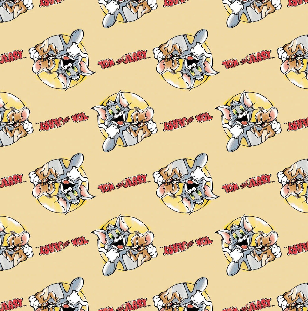 Tom and Jerry Foes Forever 24160207 03 Fabric - 1/2 Meter - Cotton Fabric