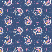 Charger l&#39;image dans la galerie, Peppa Pig - Peppa Moon Magic - Navy Fabric - 1/2 Meter - Cotton Fabric
