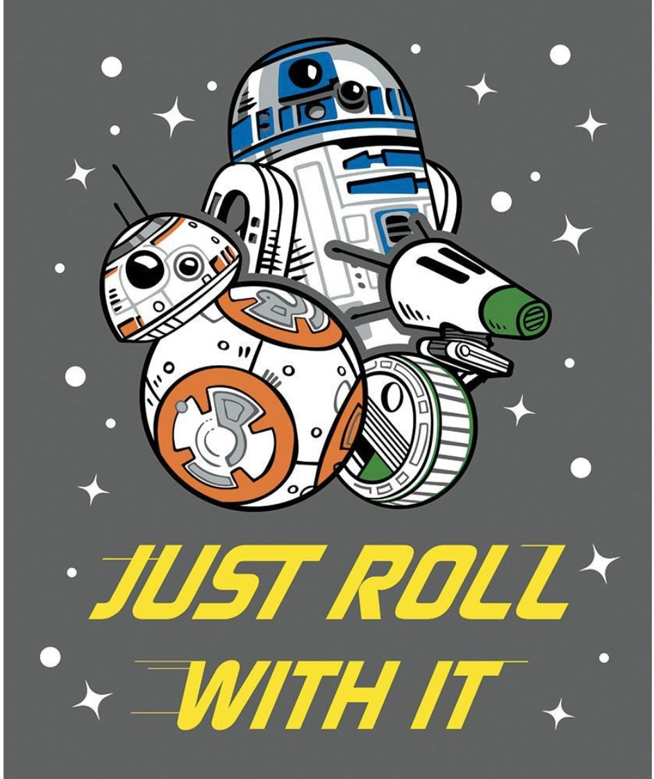 Star Wars Just Roll Whit It Panel - Cotton Fabric