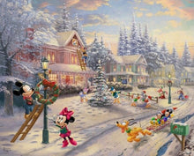 Load image into Gallery viewer, Mickey and Friends - Victorian Christmas Panel - Cotton Fabric
