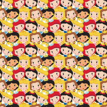 Load image into Gallery viewer, Disney Princess Kawaii - Cute Princess Party - Multi Fabric - 1/2 Meter - Cotton Fabric
